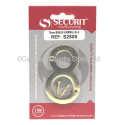 Securit Numeral No. 8 Brass 75mm